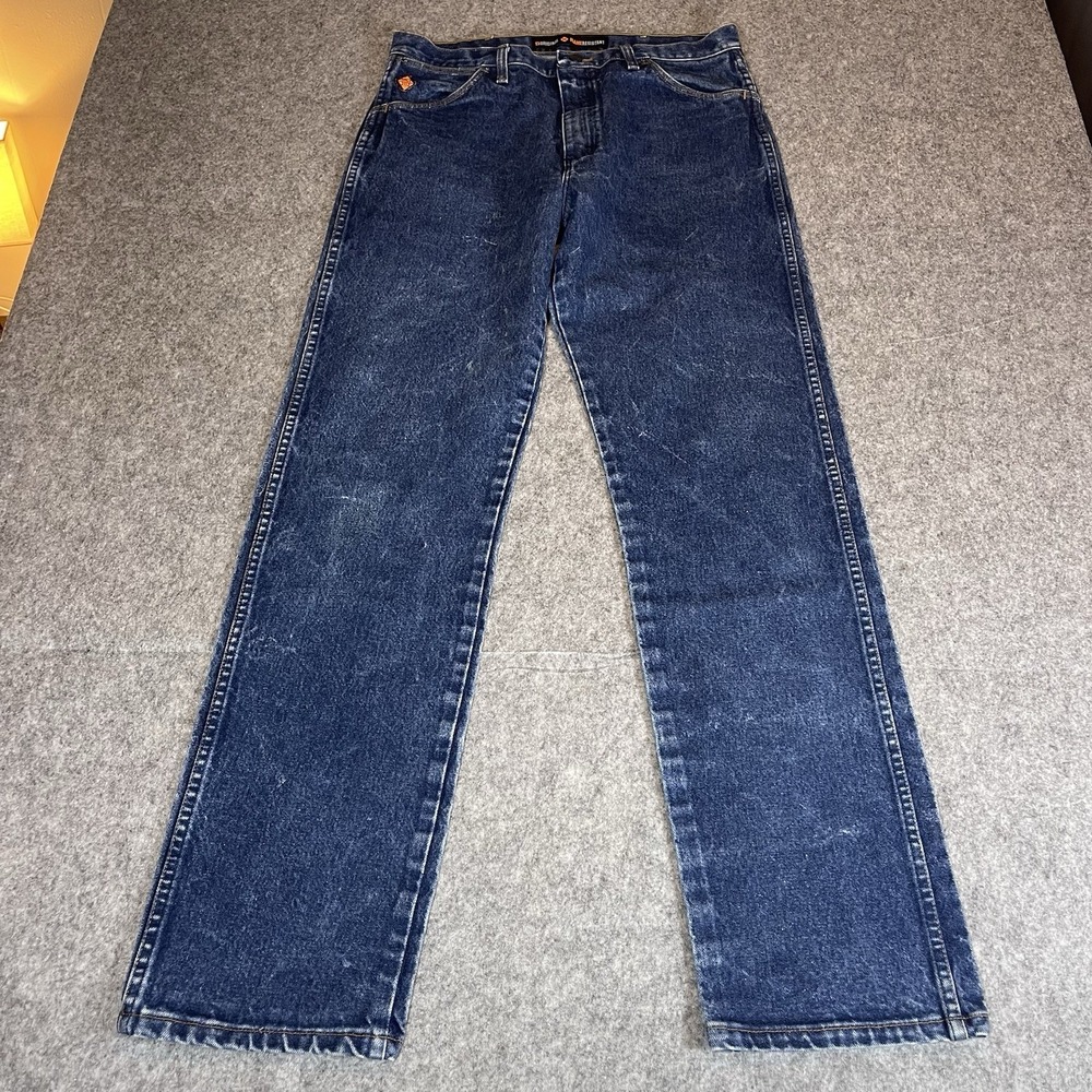 Wrangler‎ FR 13MWZ Jeans Mens Tag (35x36) Fits (34x36) Straight Leg Classic Fit